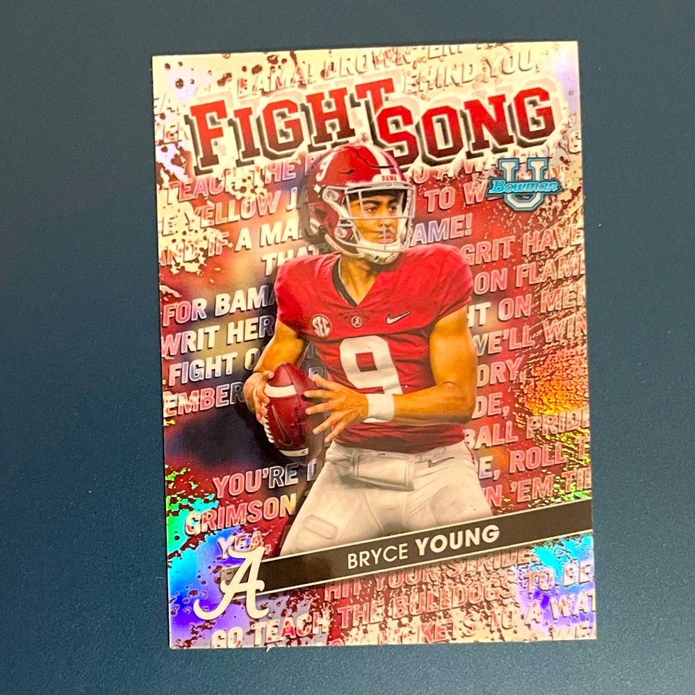 Bryce Young Rookie Bowman Best Fight Song Refractor Carolina Panthers​